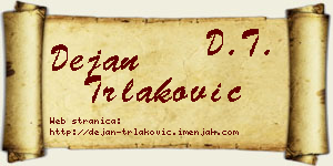 Dejan Trlaković vizit kartica